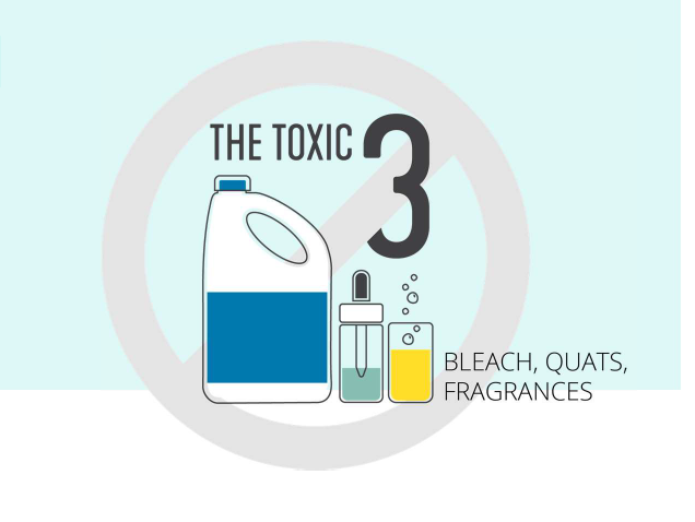 The toxic 3 - bleach, quats, fragrances.