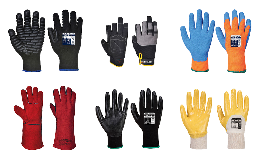 Examples of a few gloves found inside the catalog.